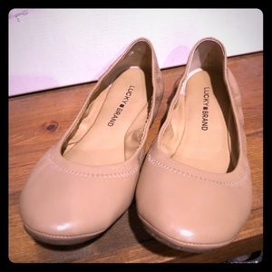 Lucky Brand Tan Flats WORN FOR ONE HOUR